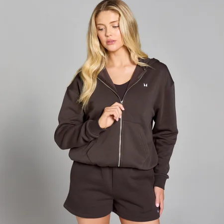MP Women's Basics Zip Through Hoodie - Chocolate